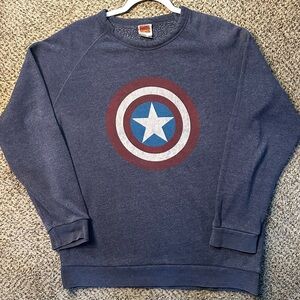 2012 Blue Captain America Men's Sweater